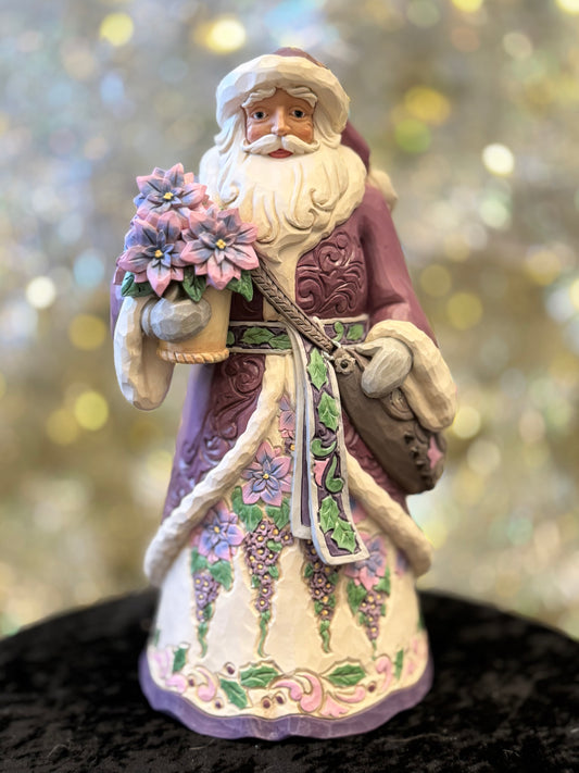 JIM SHORE HWC PURPLE SANTA 6017004