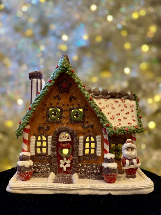 CHOCOLATE GINGERBREAD HOUSE WITH SANTA 4516665