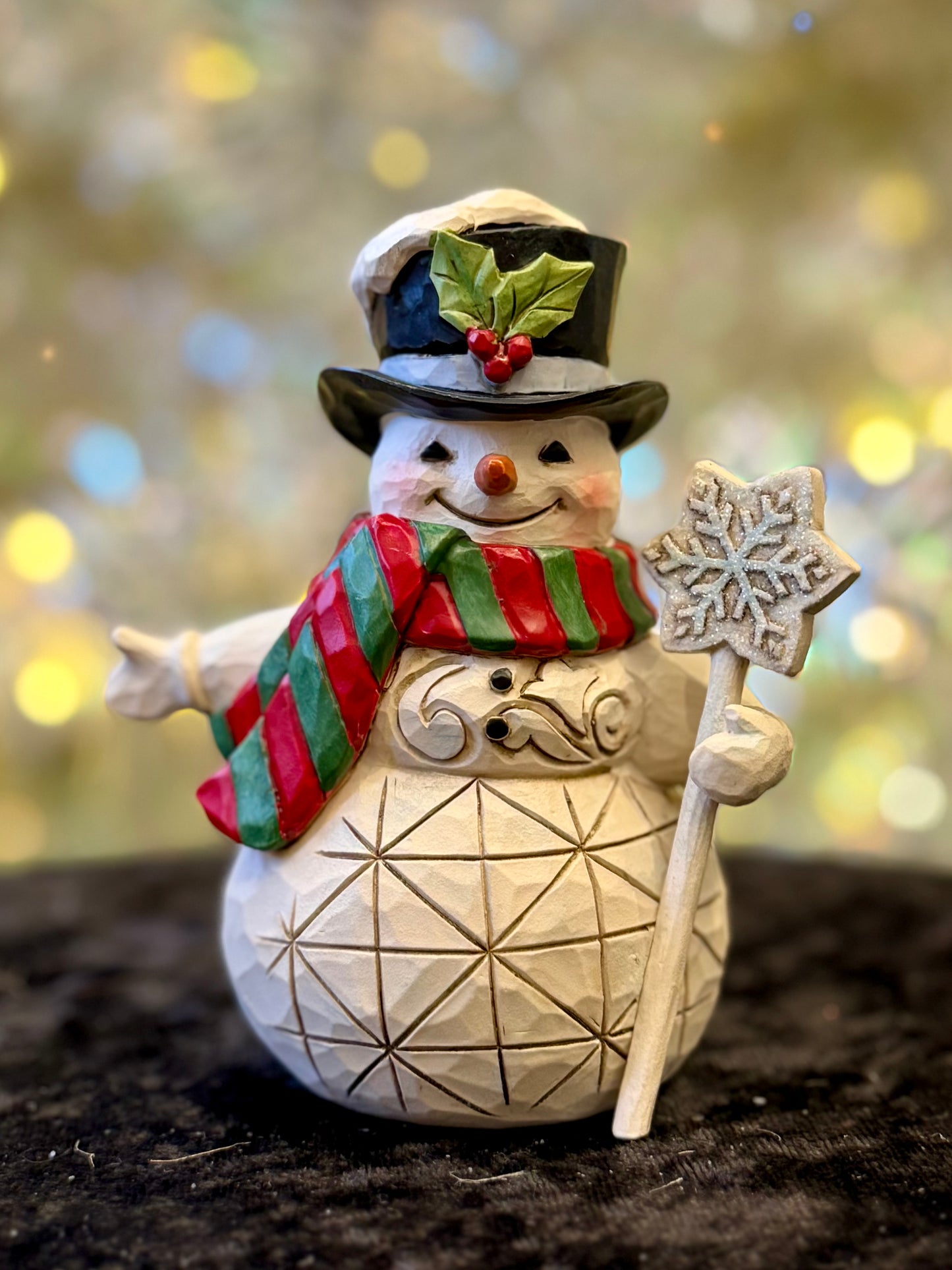 JIM SHORE HWC - MINI SNOWMAN WITH SNOWFLAKE STAFF 6017277