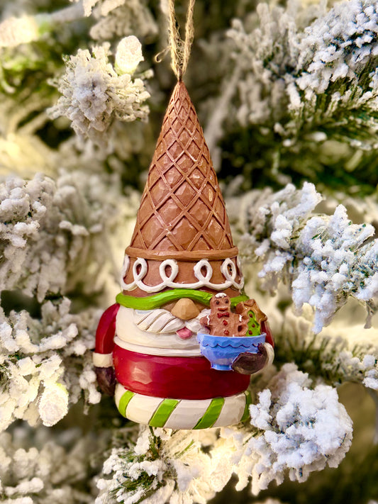 JIM SHORE HWC - GINGERBREAD GNOME HANGING ORNAMENT 6017269