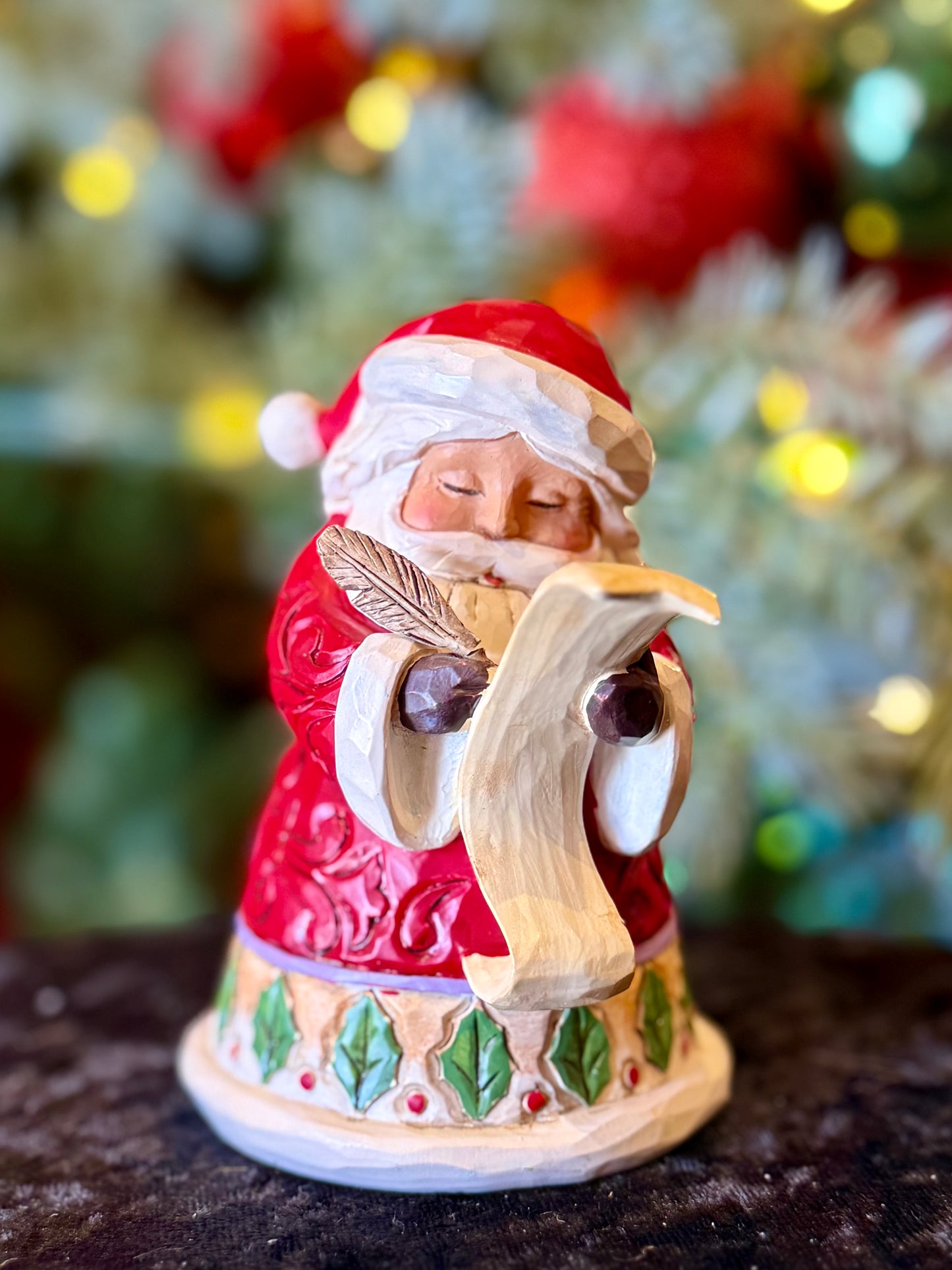 JIM SHORE HWC - MINI SANTA WITH LIST 6017275