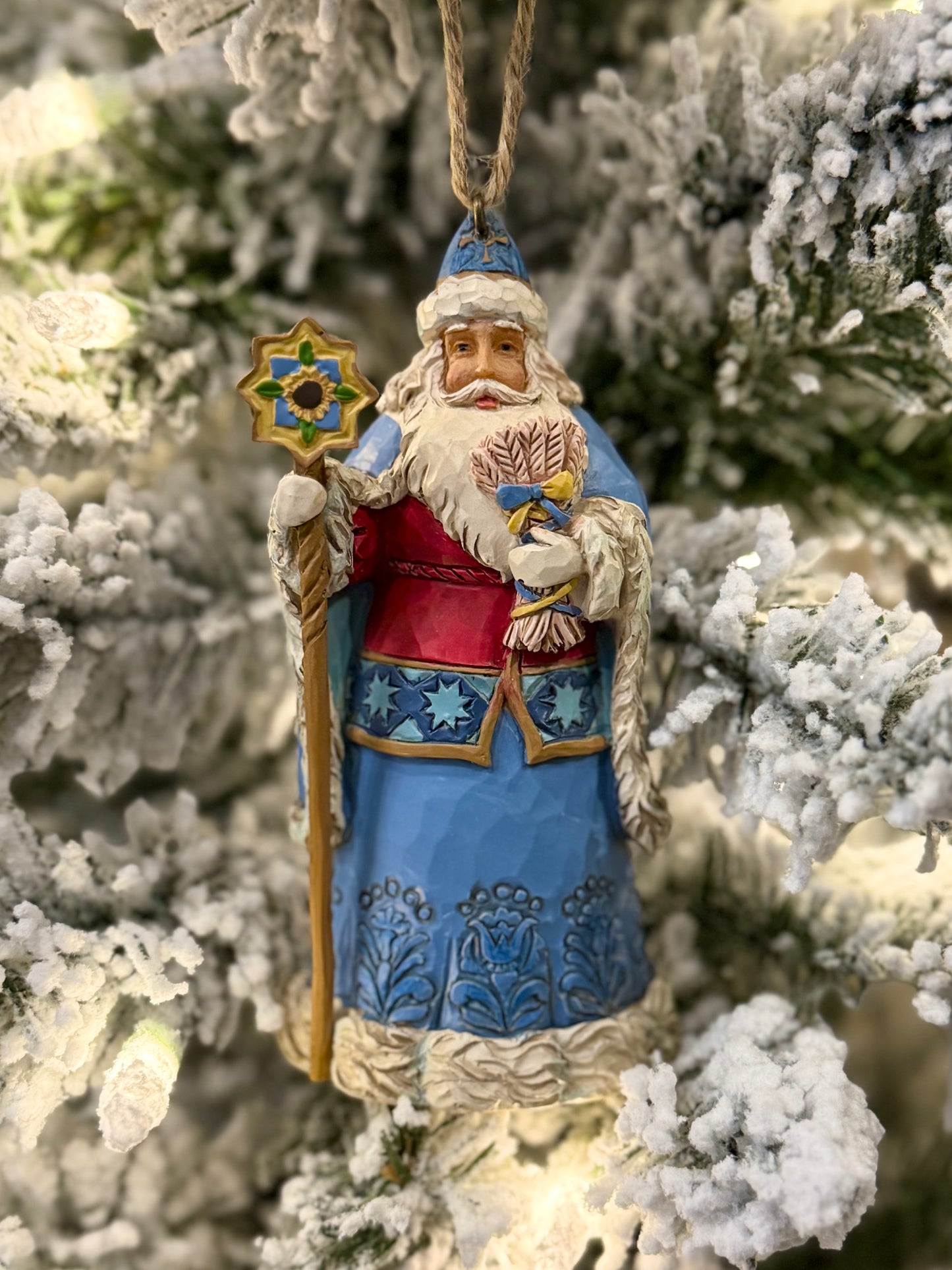 JIM SHORE HWC UKRAINE SANTA HANGING ORNAMENT 6004308