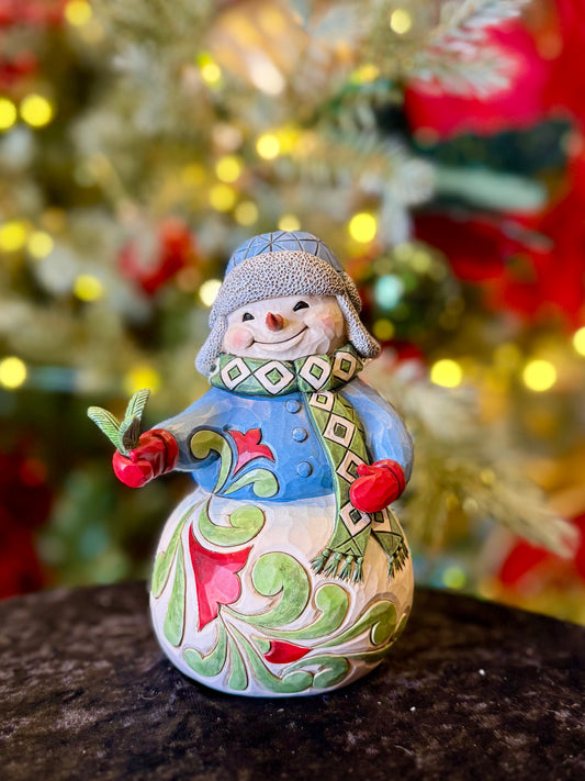 JIM SHORE HWC - SNOWMAN WITH EVERGREEN SPRING 6017015