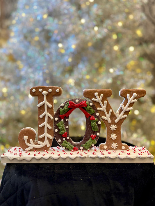 GINGERBREAD JOY STANDING SIGN 4516669