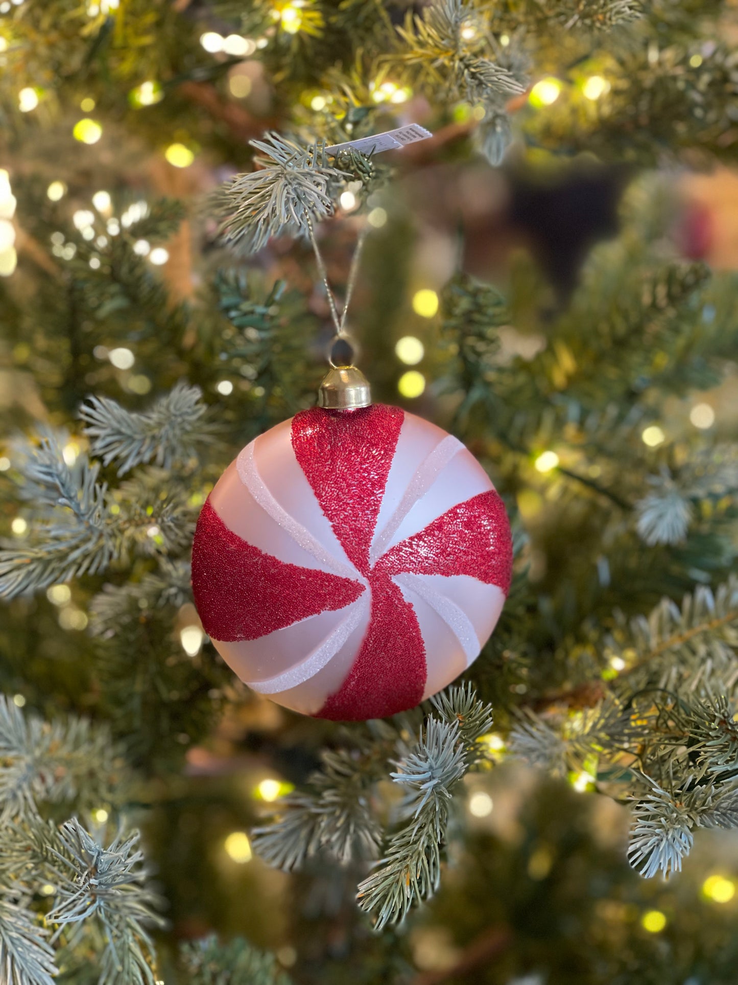 Pink And Red Candy Swirl Ornament FCI190