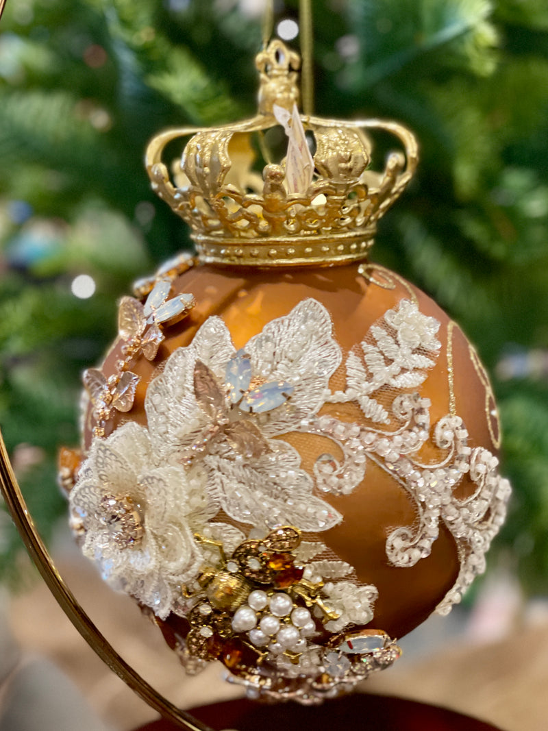 MARK ROBERTS CROWN JEWELS - 7 INCH COPPER ROUND ORNAMENT 36-54270