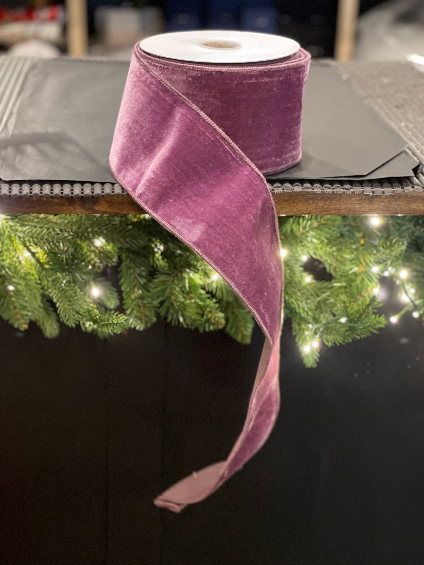 PURPLE VELVET 4 INCH X 10 YARD RIBBON R4527864