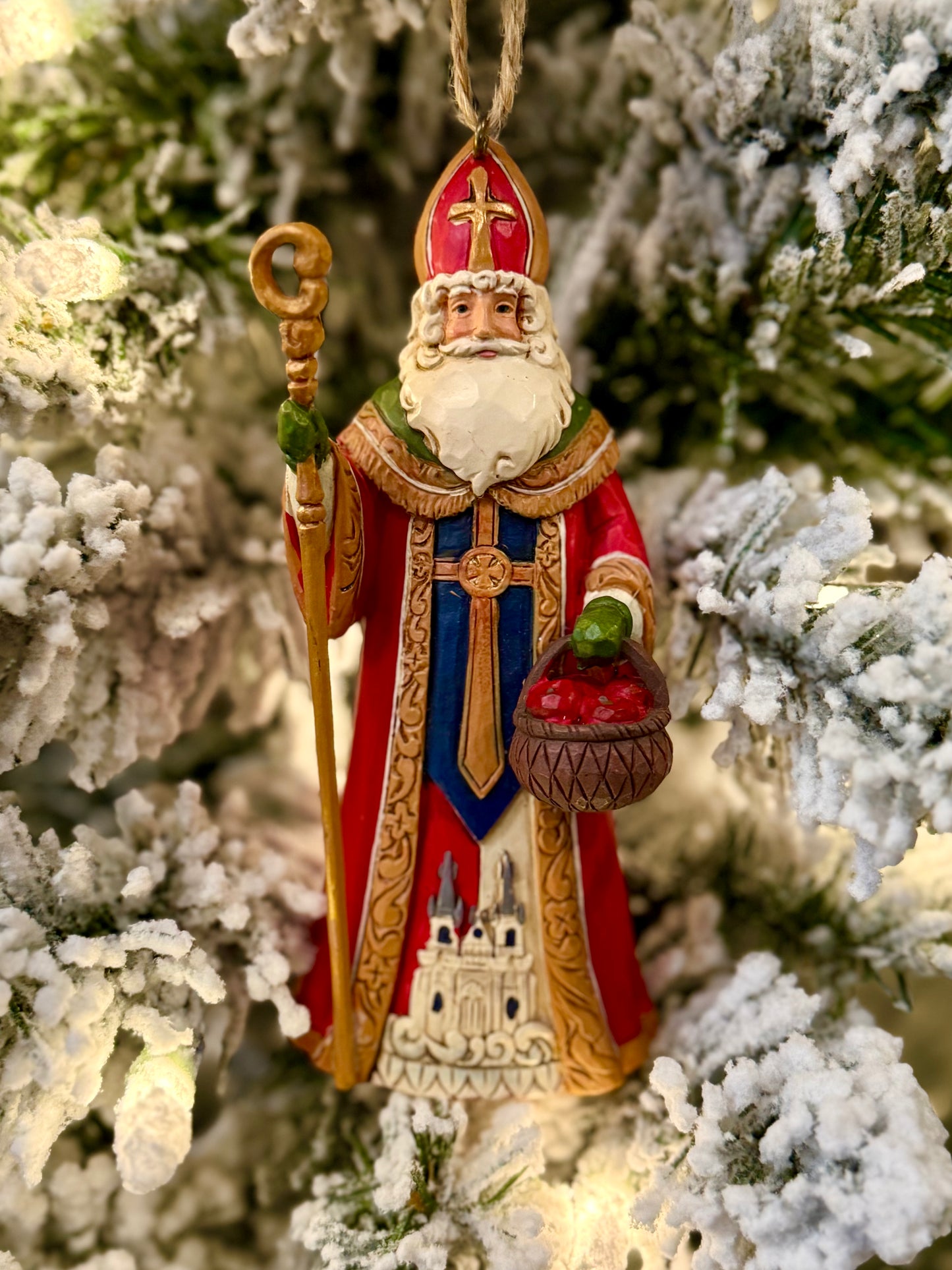 JIM SHORE HWC - CZECH SANTA HANGING ORNAMENT 6009466