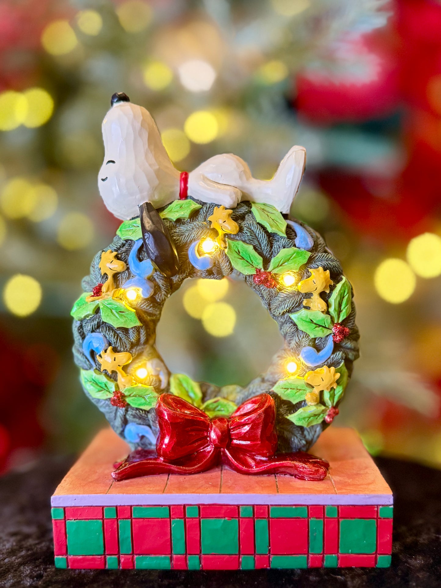 JIM SHORE PEANUTS SNOOPY LED WREATH 6017242