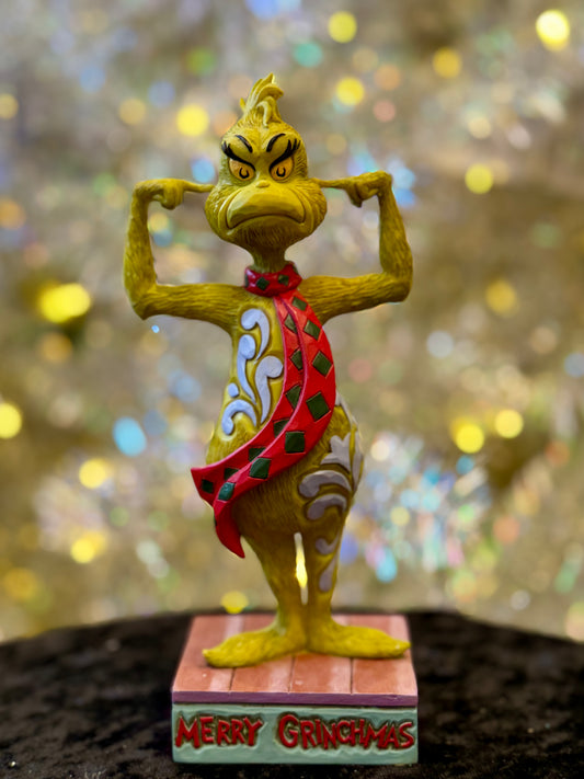 JIM SHORE GRINCH - GRINCH PLUGGING HIS EARS 6017067