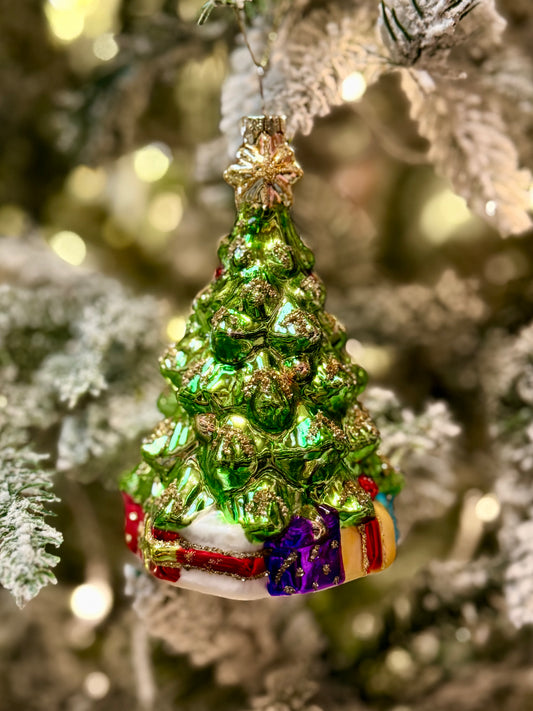 CHRISTMAS TREE GLASS HANGING ORNAMENT 4520880