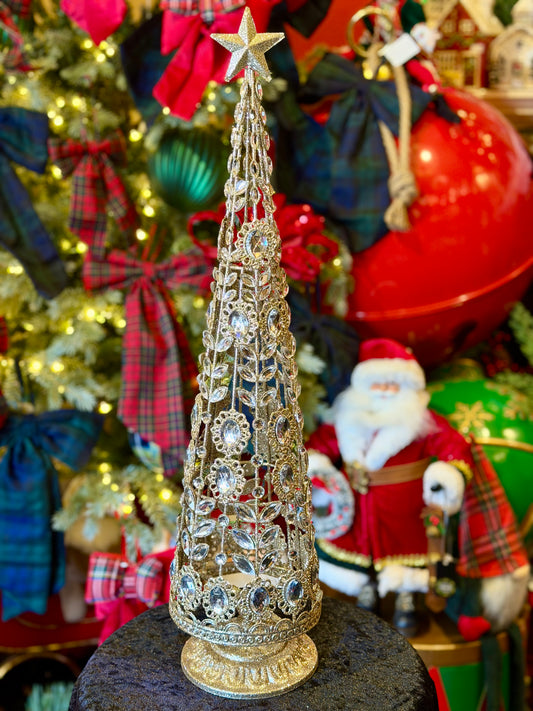 60cm Champagne Jeweled Tree FXP032