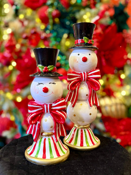 Snowman Candlesticks Set of 2 4512107