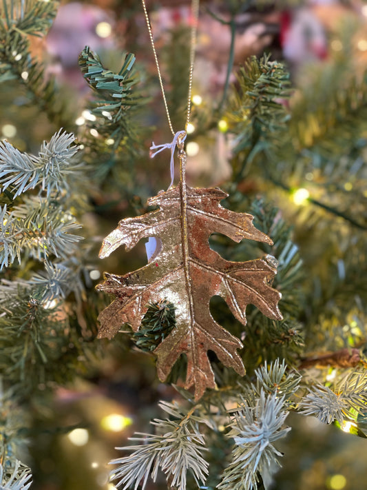 GOLD MAPLE LEAF HANGING ORNAMENT FCA095A