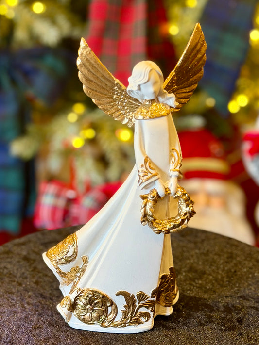 Embellished Angel With Wreath FCA015