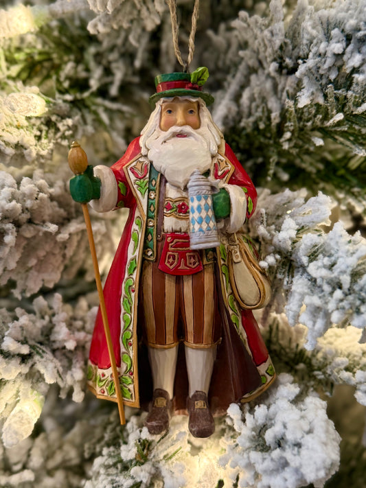 JIM SHORE HWC - GERMAN SANTA HANGING ORNAMENT
