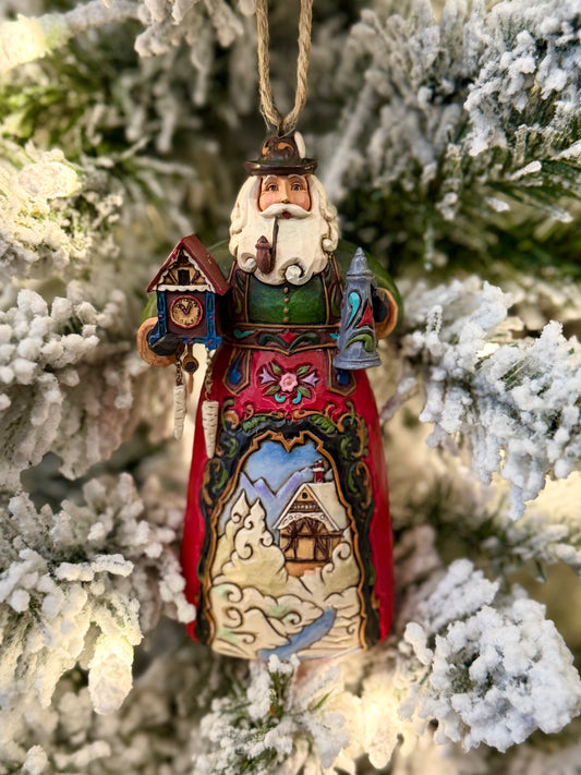JIM SHORE HEARTWOOD CREEK - GERMAN SANTA HANGING ORNAMENT