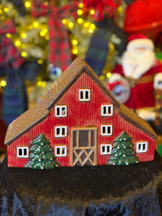 STONEWARE VILLAGE TEALIGHT HOUSE - Nordgard Storlek Barn YA0097