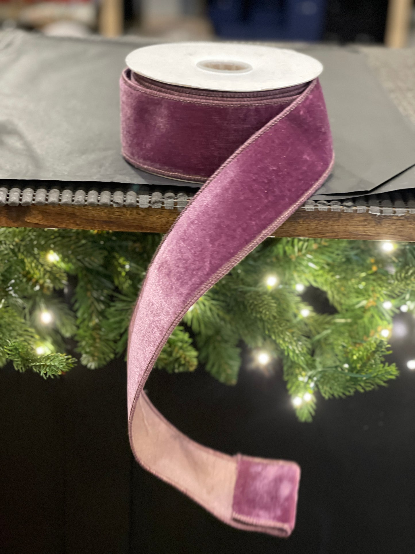 PURPLE VELVET 2.5 INCH X 10 YARD RIBBON R4527869