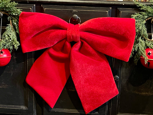 GIANT RED VELVET BOW RR033
