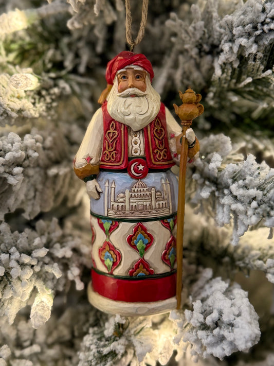 JIM SHORE HWC - TURKISH SANTA HANGING ORNAMENT 6015510