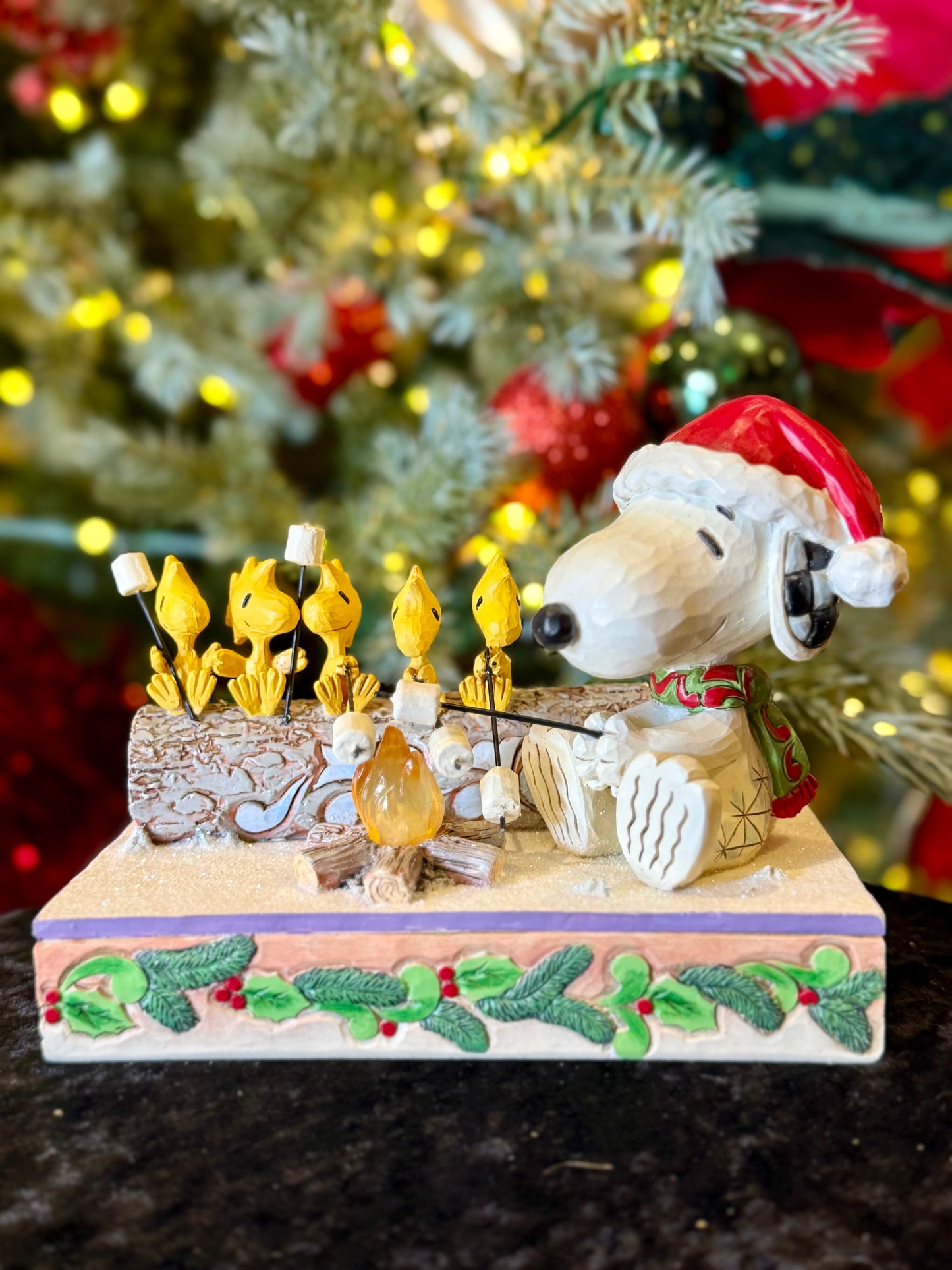 JIM SHORE PEANUTS - SNOOPY & WOODSTOCK ROASTING MARSHMALLOWS LED 6017235