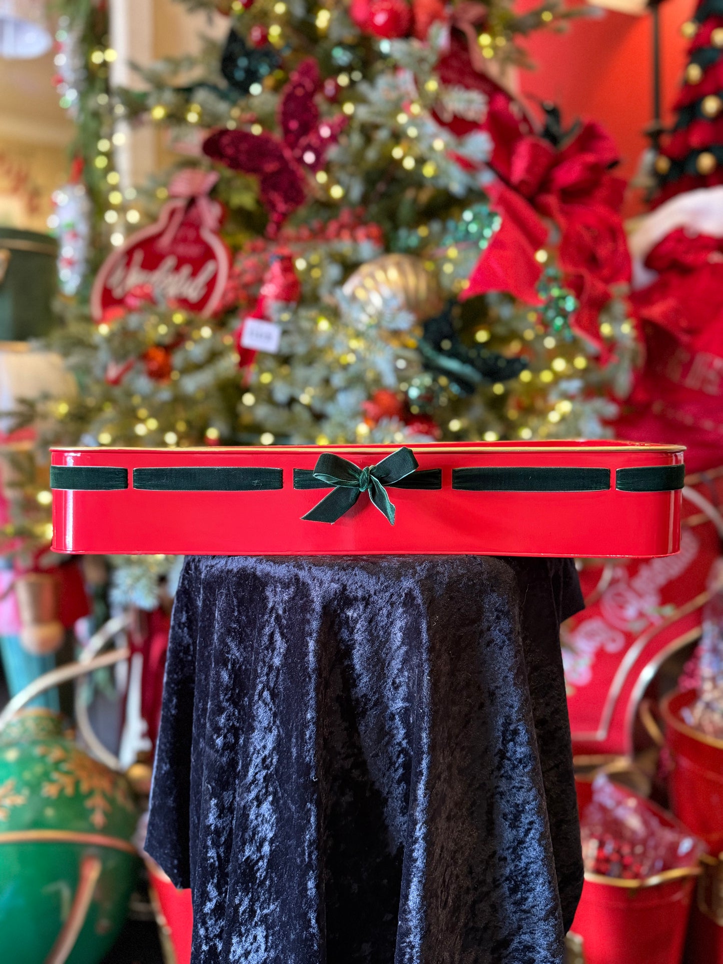 Large Red Christmas Tray STZ021