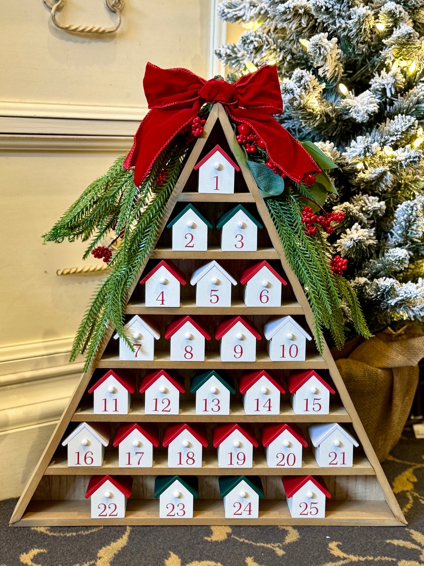 Christmas Advent Calendar with Bow STZ004