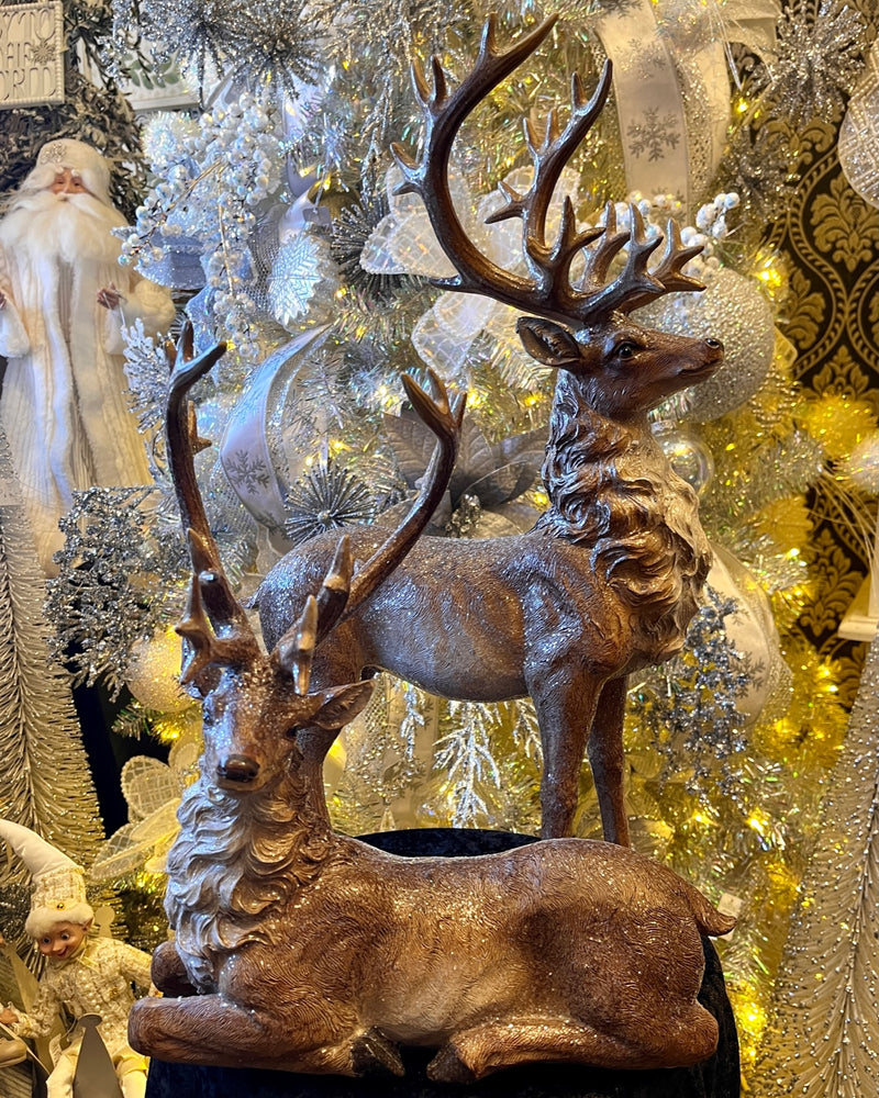 PAIR OF FROSTED NATURAL REINDEER 4512223