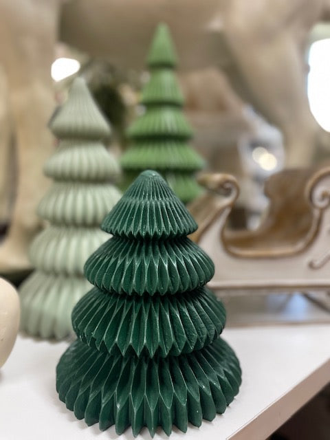 GREEN RIBBED MODERN 20CM TREE RSM007