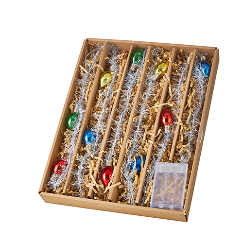 LIGHTED METALLIC BULB GARLAND 5FT L4220911