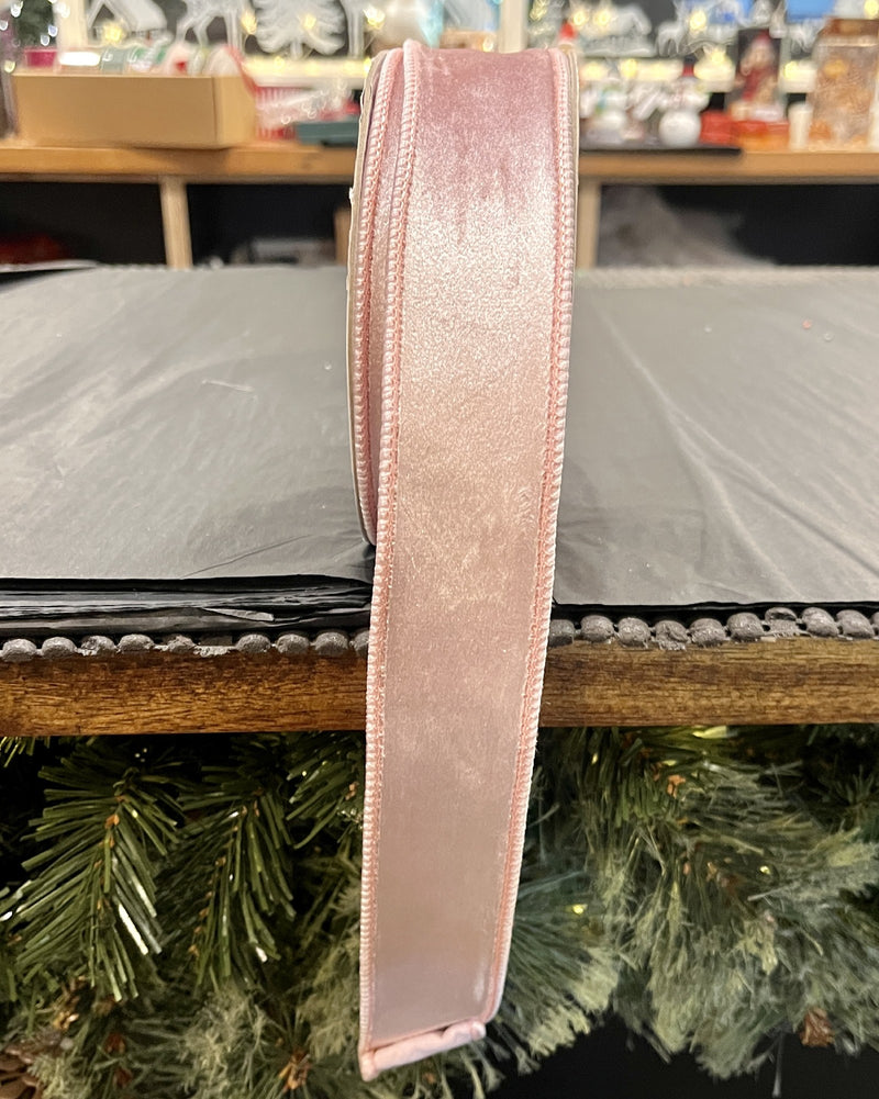 PINK VELOUR 38MM RIBBON ROM017