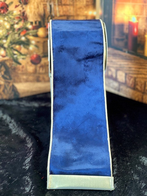 NAVY VELVET GOLD RIBBON GOC004