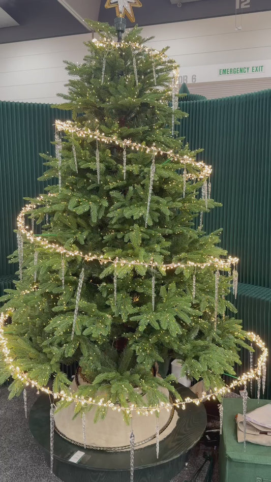 Floating Icicle Spiral Tree Light Set