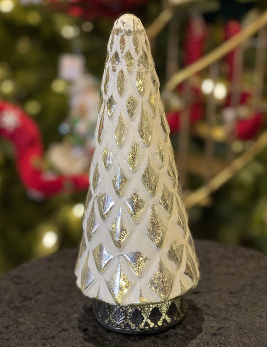 MERCURY GLASS LED TREE