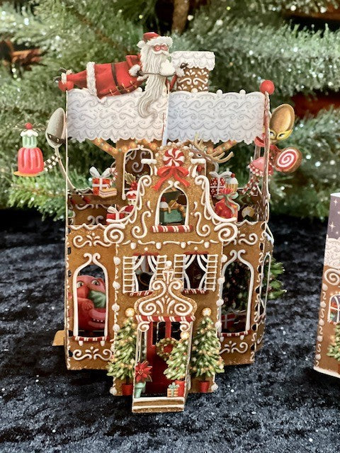 3D CHRISTMAS CARDS - GINGERBREAD HOUSE